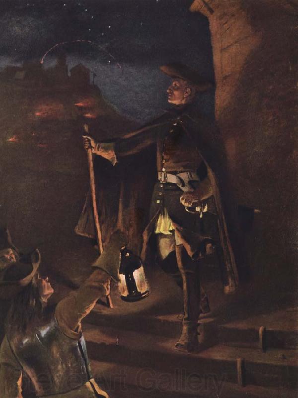 Gustaf Cederstrom den 30 november 1718 Norge oil painting art